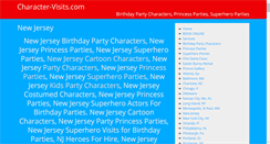 Desktop Screenshot of new-jersey-birthday-party-characters.com